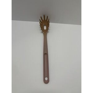 Vintage Pink Tupperware Spaghetti Cooking Pasta Serving Scoop Spoon